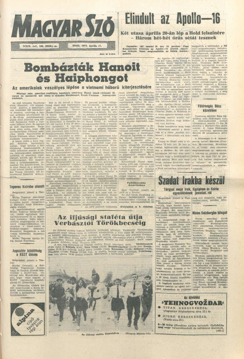 Magyar Szó, 29. évf. 1972. április 17. 106. sz. 1–10. oldal