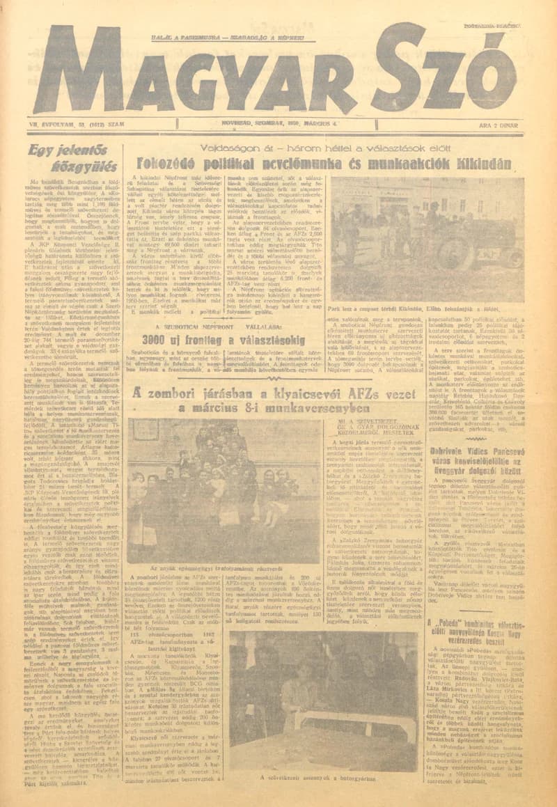 Magyar Szó, 7. évf. 1950. március 4. 53. sz.