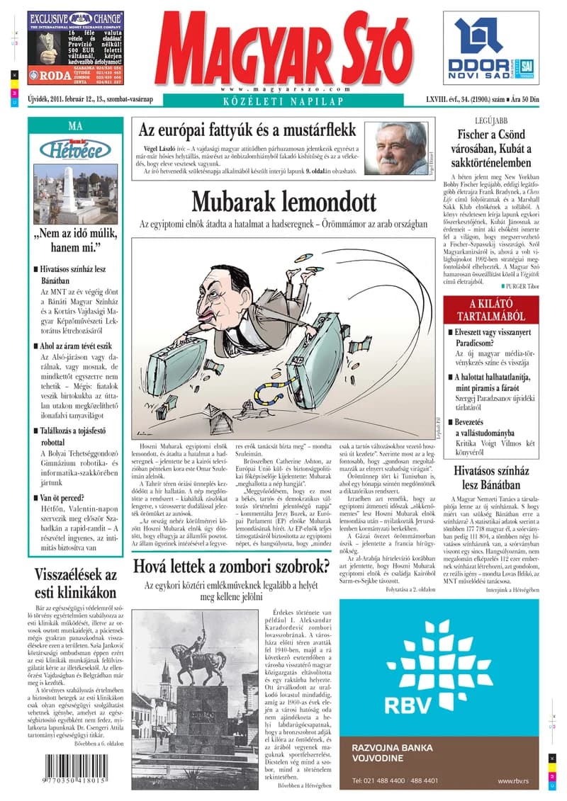Magyar Szó, 68. évf. 2011. február 12. – 13. 34. sz. 1–48. oldal