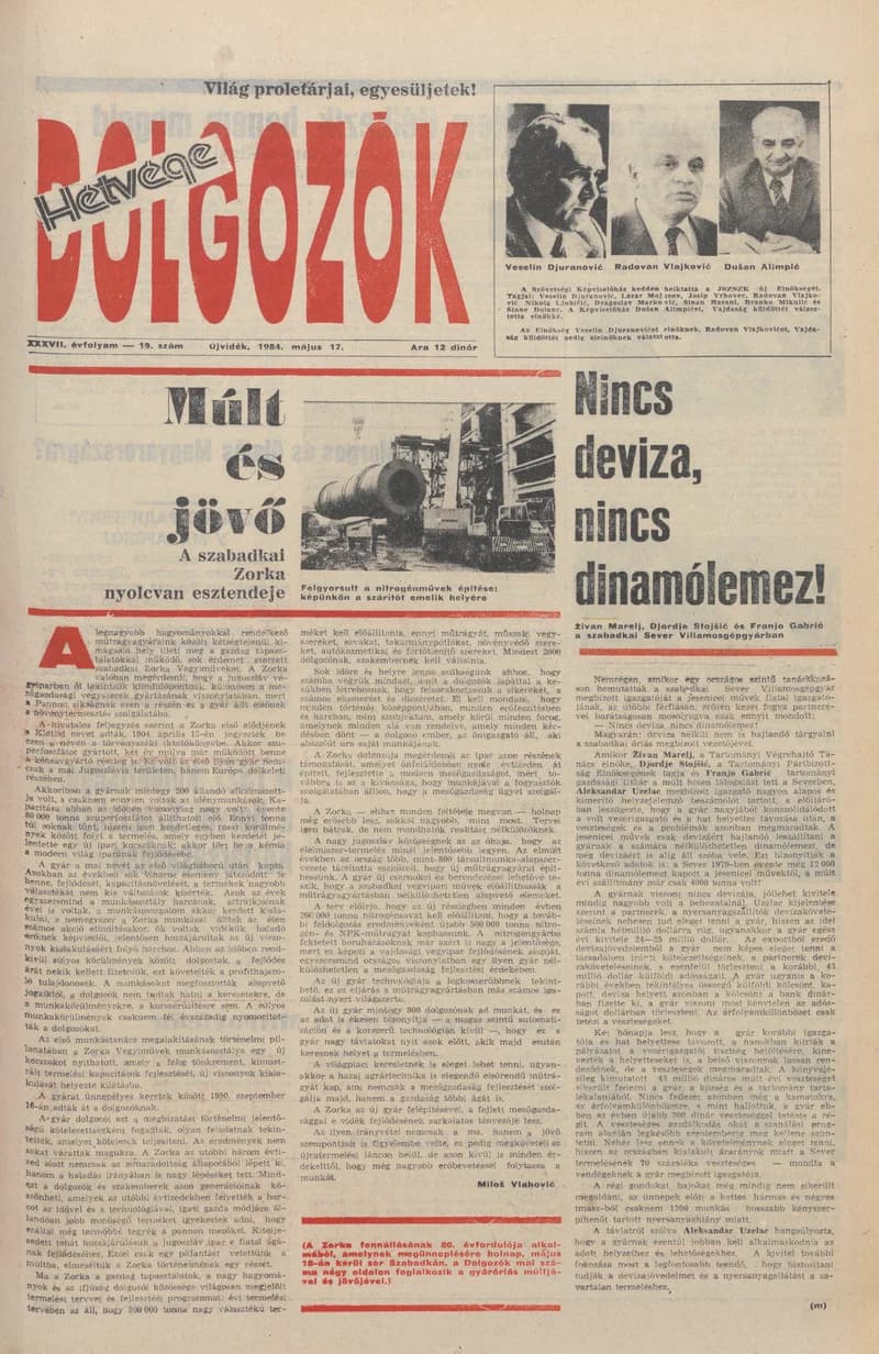 Dolgozók, 38. évf. 1984. május 17. 19. sz.