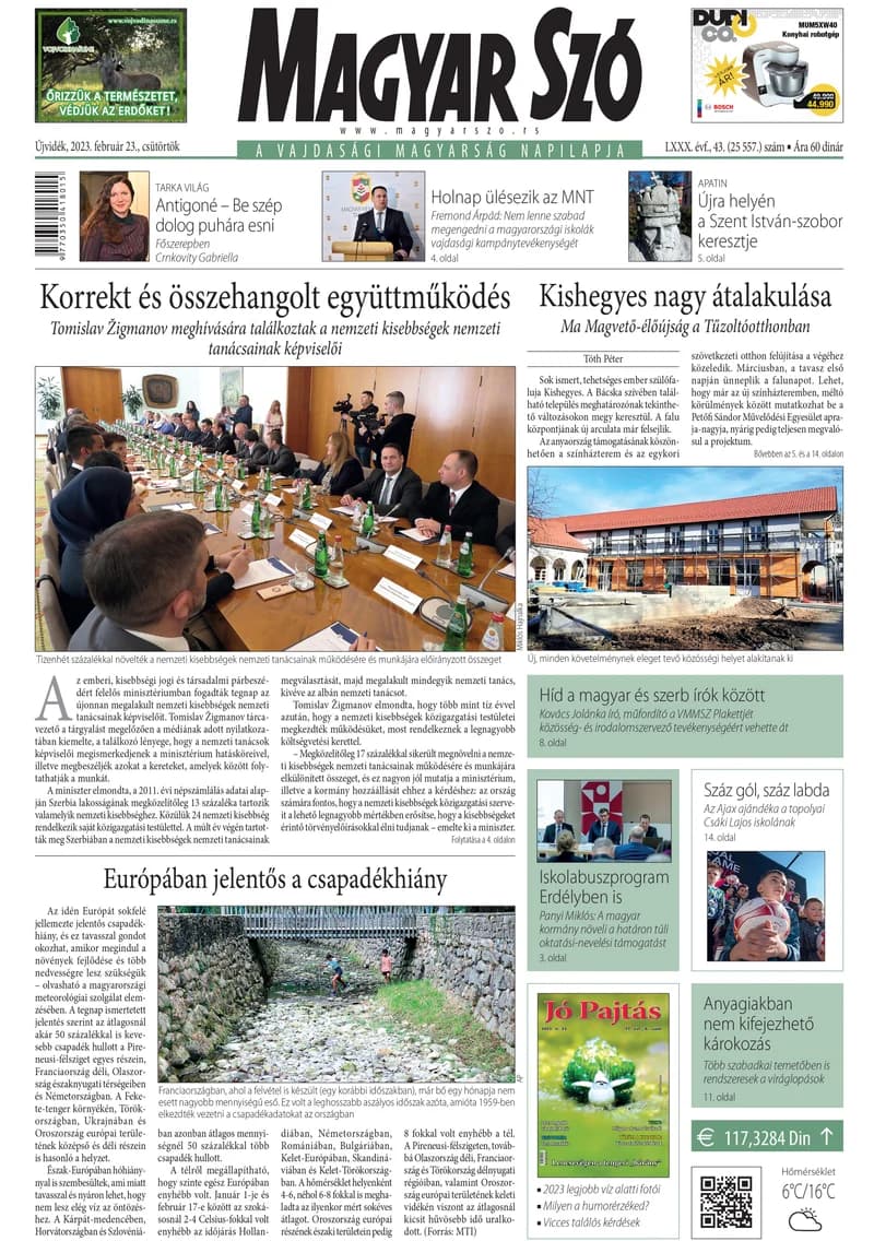 Magyar Szó, 80. évf. 2023. február 23. 43. sz. 1–20. oldal