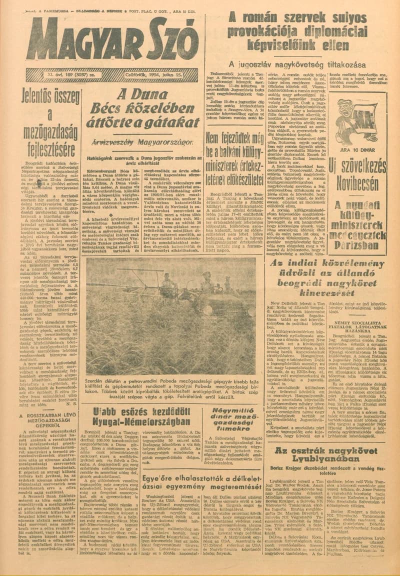 Magyar Szó, 11. évf. 1954. július 15. 189. sz. 1–8. oldal