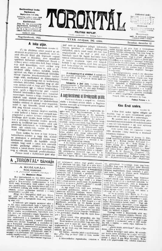 Torontál, 32. évf. 1903. december 12. 283. sz.
