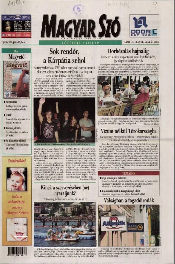 Magyar Szó, 67. évf. 2010. július 13. 160. sz. 1–20. oldal