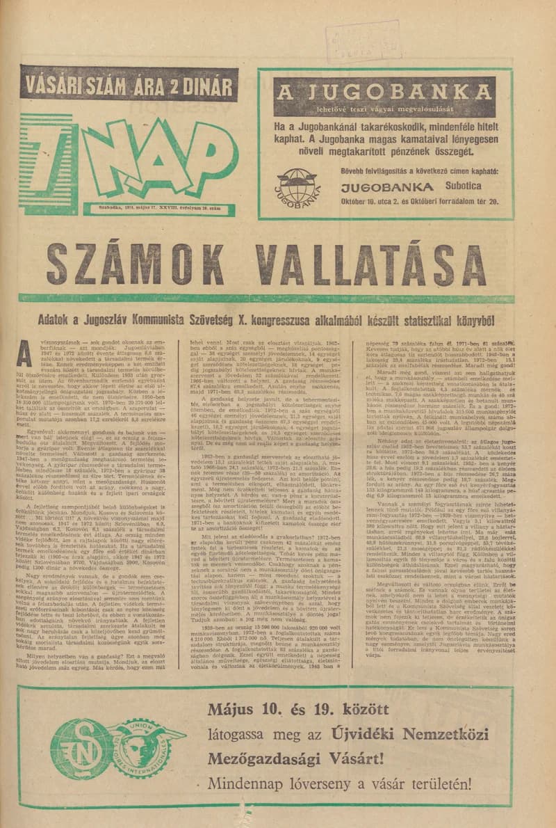 7 Nap, 29. évf. 1974. május 17. 20. sz. 1–32. oldal