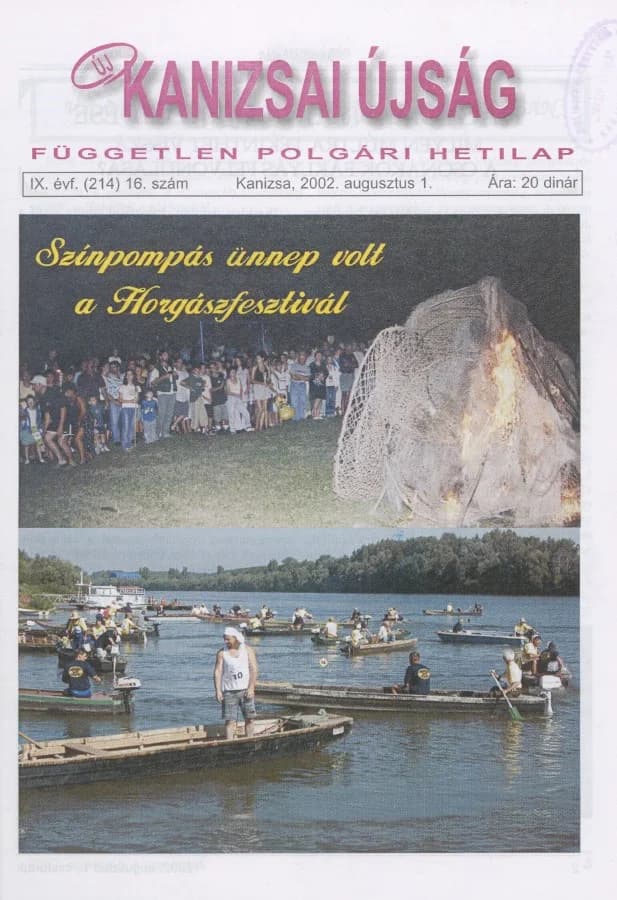 Új Kanizsai Újság, 9. évf. 2002. augusztus 1. 16. sz.