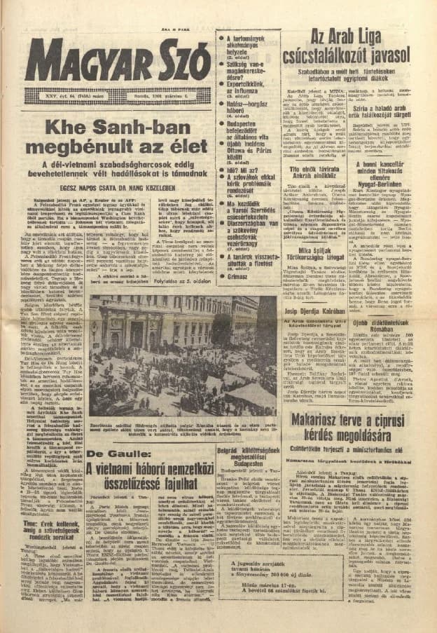 Magyar Szó, 25. évf. 1968. március 6. 64. sz. 1–16. oldal