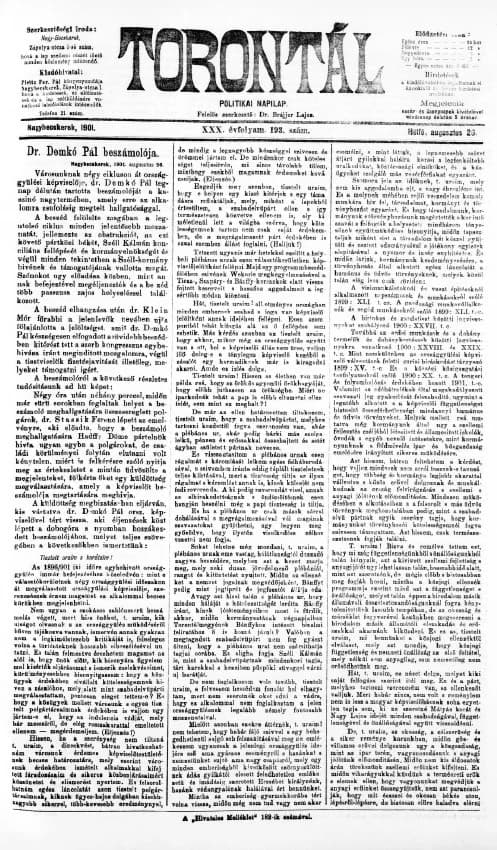 Torontál, 30. évf. 1901. augusztus 26. 193. sz.