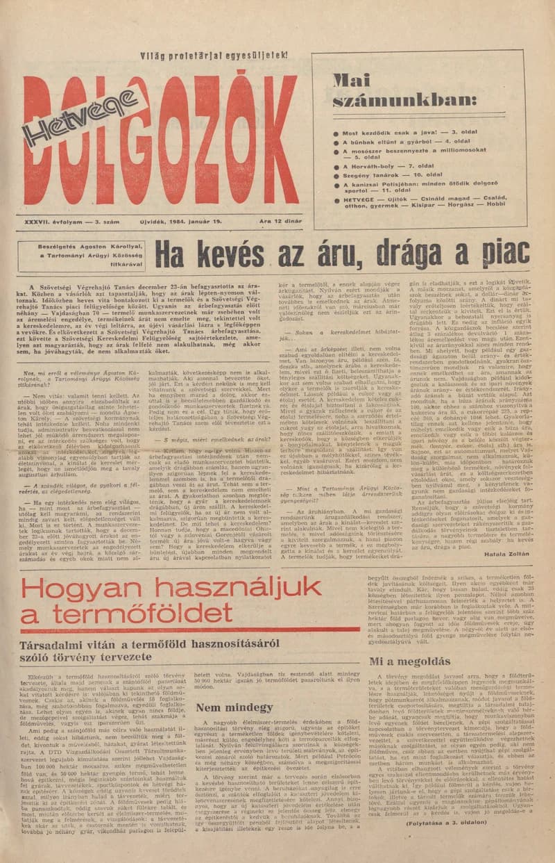 Dolgozók, 38. évf. 1984. január 19. 3. sz.