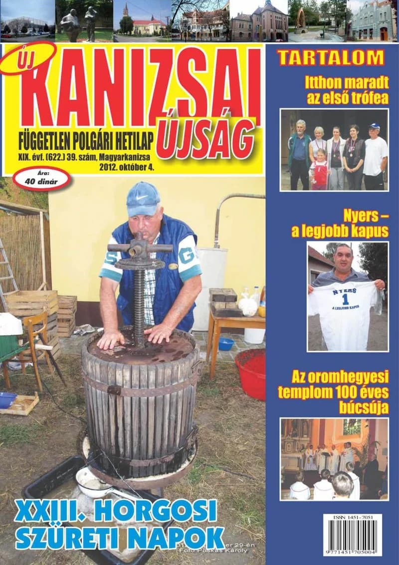 Új Kanizsai Újság, 19. évf. 2012. október 4. 39. sz.