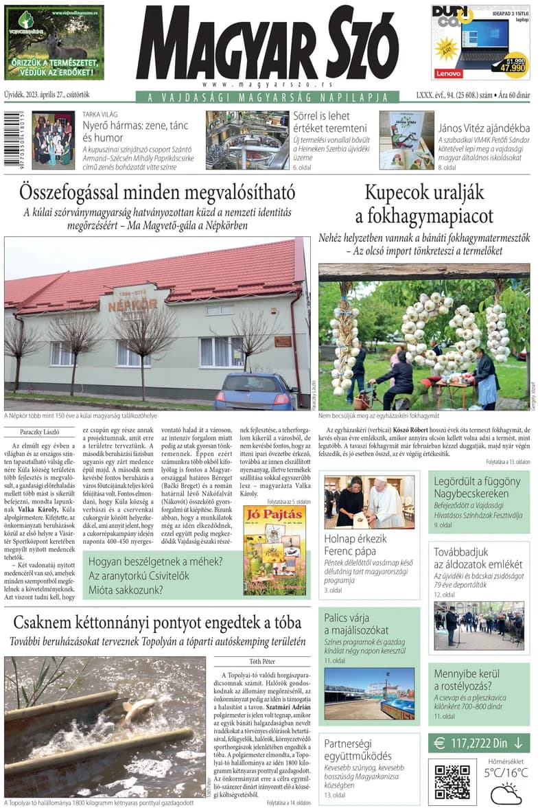Magyar Szó, 80. évf. 2023. április 27. 94. sz. 1–20. oldal