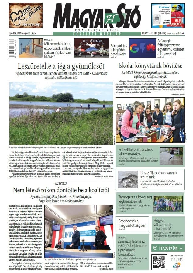 Magyar Szó, 76. évf. 2019. május 21. 114. sz. 1–20. oldal