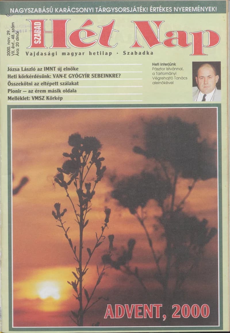 Szabad Hét Nap, 7. évf. 2000. november 29. 48. sz.