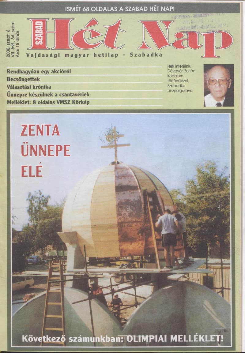 Szabad Hét Nap, 7. évf. 2000. szeptember 6. 36. sz.