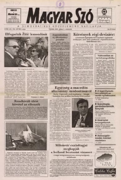 Magyar Szó, 58. évf. 2001. július 5. 154. sz. 1–16. oldal