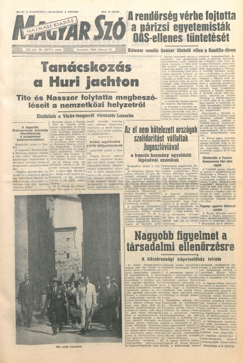 Magyar Szó, 19. évf. 1962. február 10. 39. sz.