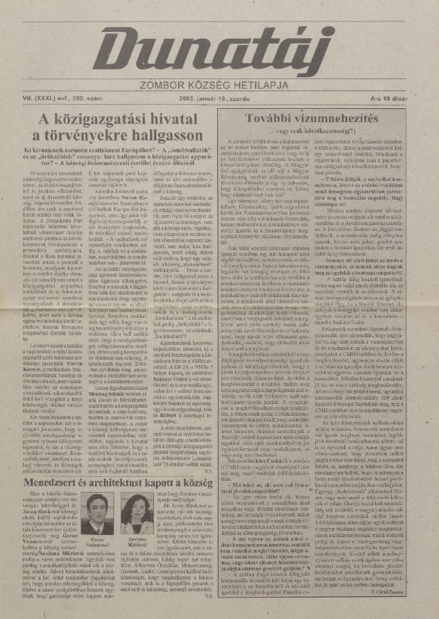 Dunatáj, 7. évf. 2005. január 19. 302. sz.