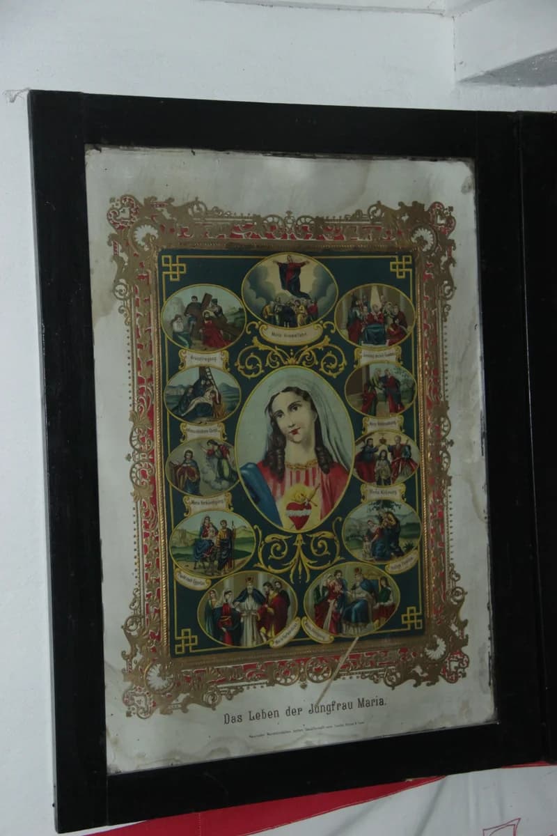 Keretezett szentkép – Mária szíve