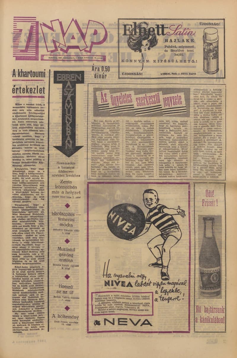 7 Nap, 22. évf. 1967. augusztus 4. 32. sz. 1–20. oldal