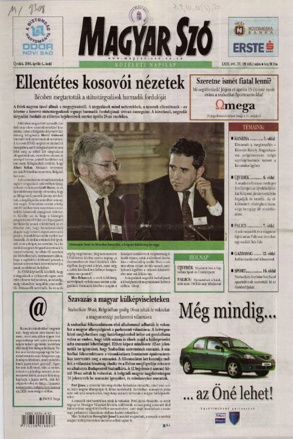 Magyar Szó, 63. évf. 2006. április 4. 77. sz. 1–20. oldal