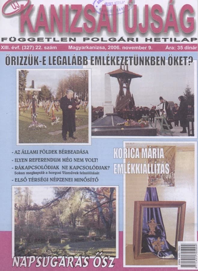 Új Kanizsai Újság, 13. évf. 2006. november 9. 22. sz.