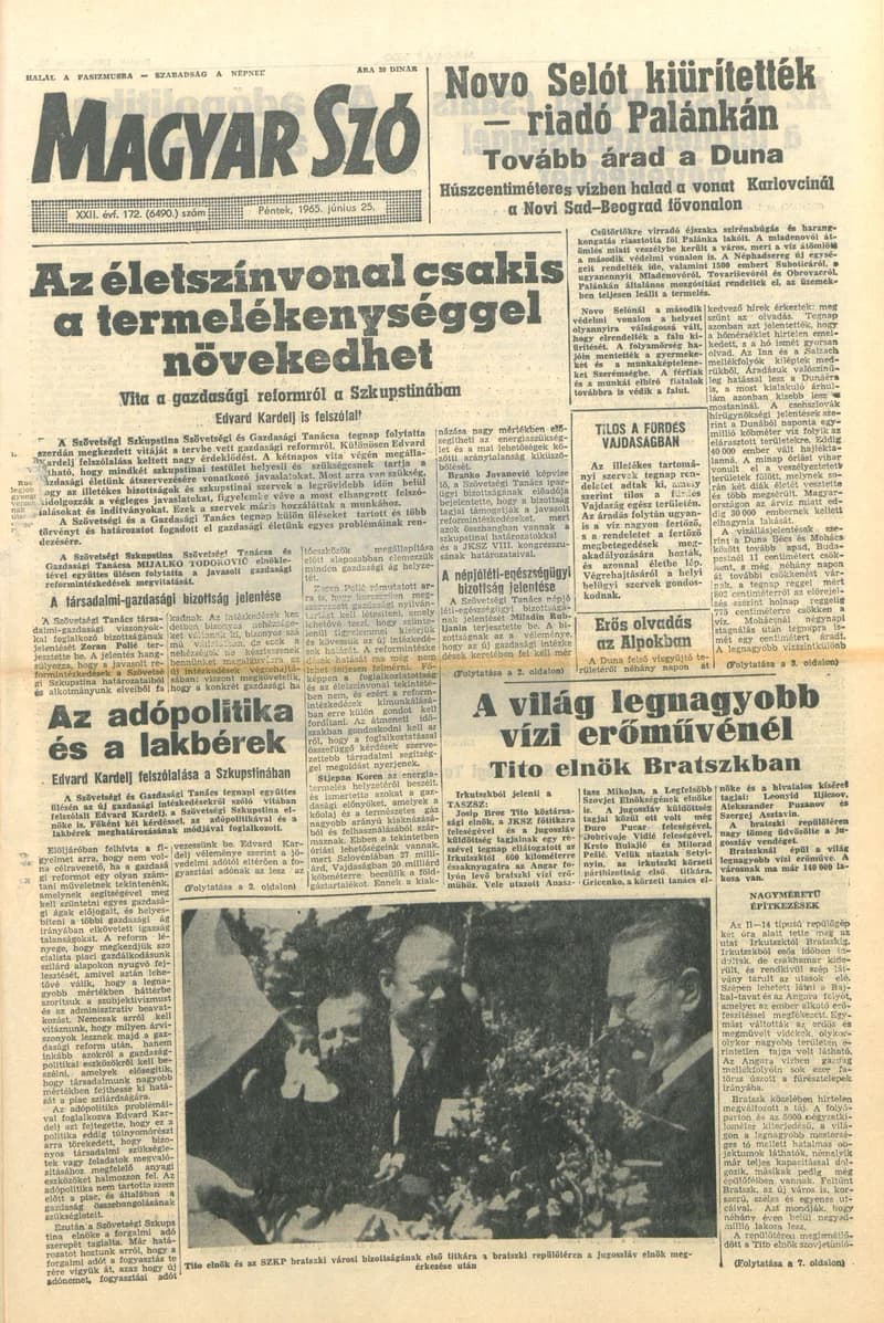 Magyar Szó, 22. évf. 1965. június 25. 172. sz. 1–16. oldal