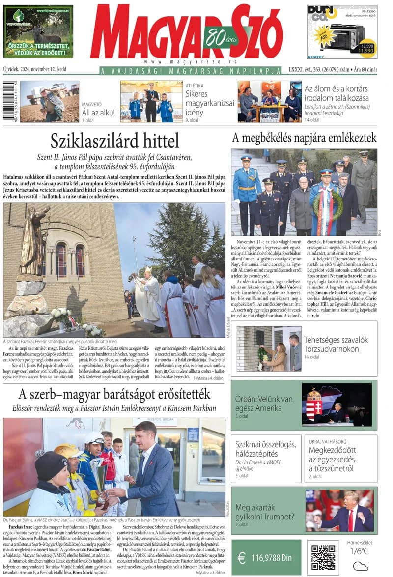 Magyar Szó, 81. évf. 2024. november 12. 263. sz. 1–20. oldal