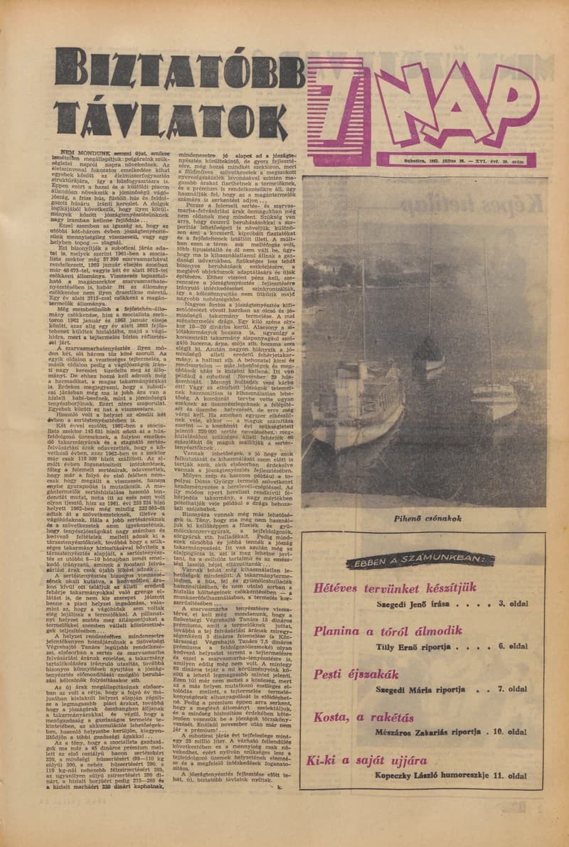 7 Nap, 18. évf. 1963. július 26. 29. sz. 1–20. oldal