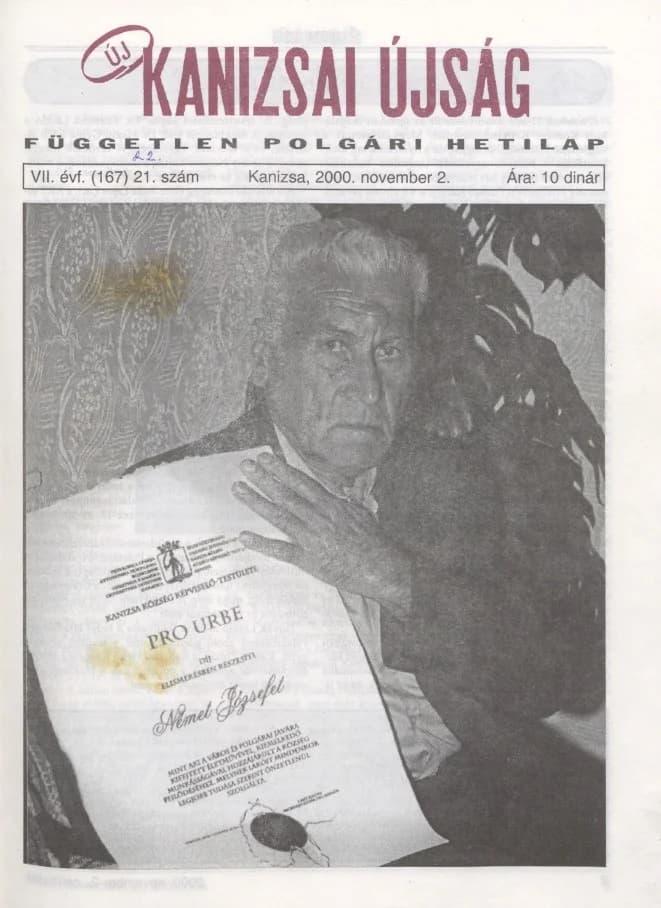 Új Kanizsai Újság, 7. évf. 2000. november 2. 22. sz.