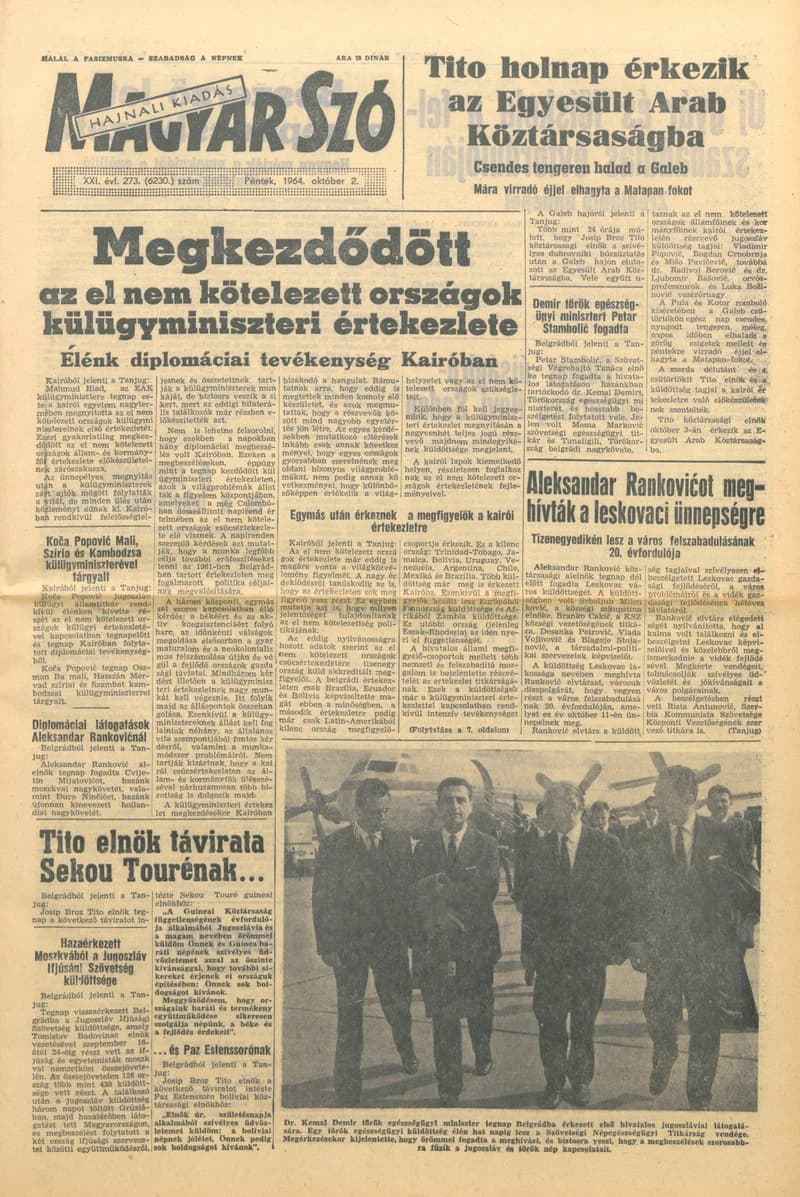 Magyar Szó, 21. évf. 1964. október 2. 273. sz.