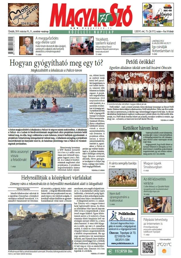 Magyar Szó, 76. évf. 2019. március 30. – 31. 73. sz. 1–48. oldal