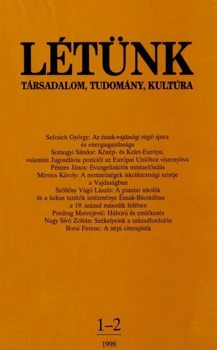 Létünk, 28. évf. 1998. 1–2. sz. 1–158. oldal