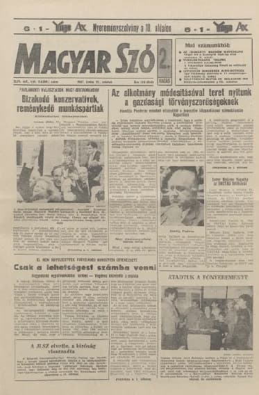 Magyar Szó, 44. évf. 1987. június 12. 159. sz. 1–24. oldal