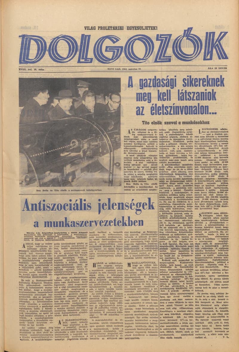 Dolgozók, 18. évf. 1964. március 13. 10. sz.