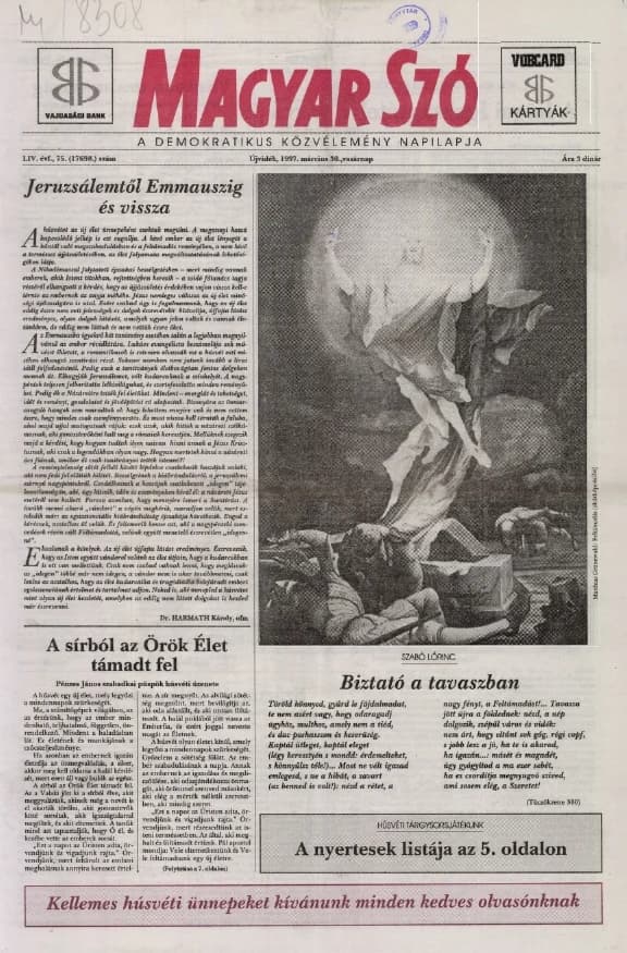 Magyar Szó, 54. évf. 1997. március 30. 75. sz. 1–28. oldal