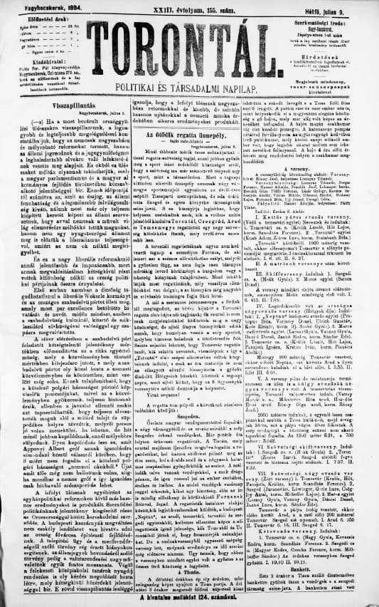 Torontál, 23. évf. 1894. július 9. 155. sz.