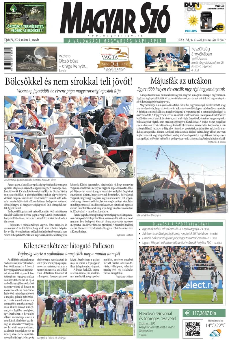 Magyar Szó, 80. évf. 2023. május 3. 97. sz.
