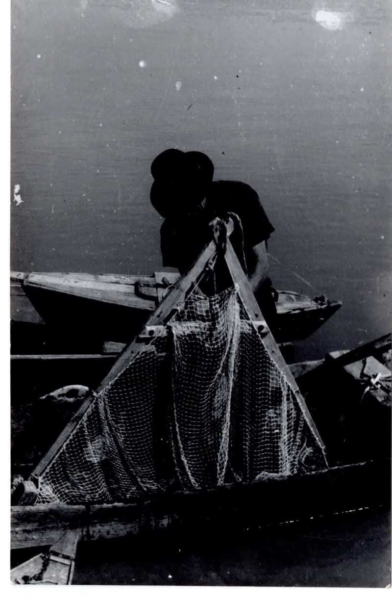 Halász munka közben