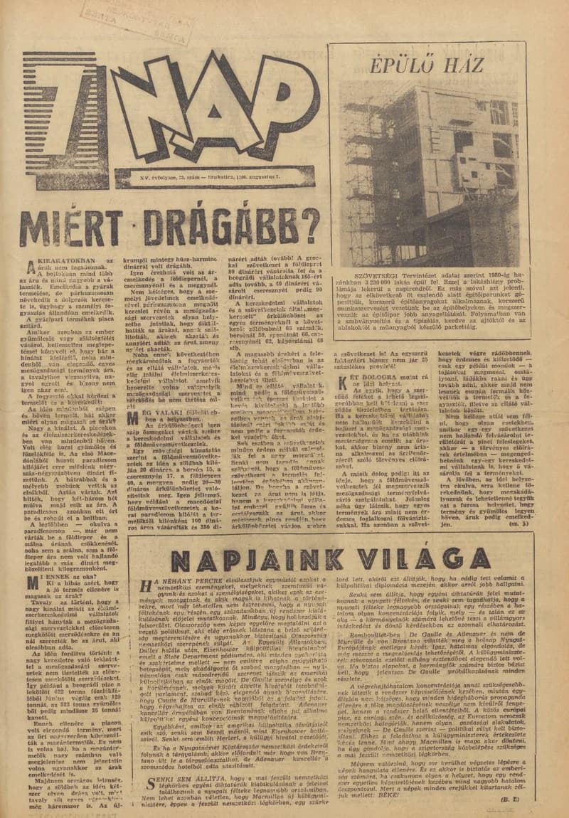 7 Nap, 15. évf. 1960. augusztus 7. 33. sz. 1–24. oldal