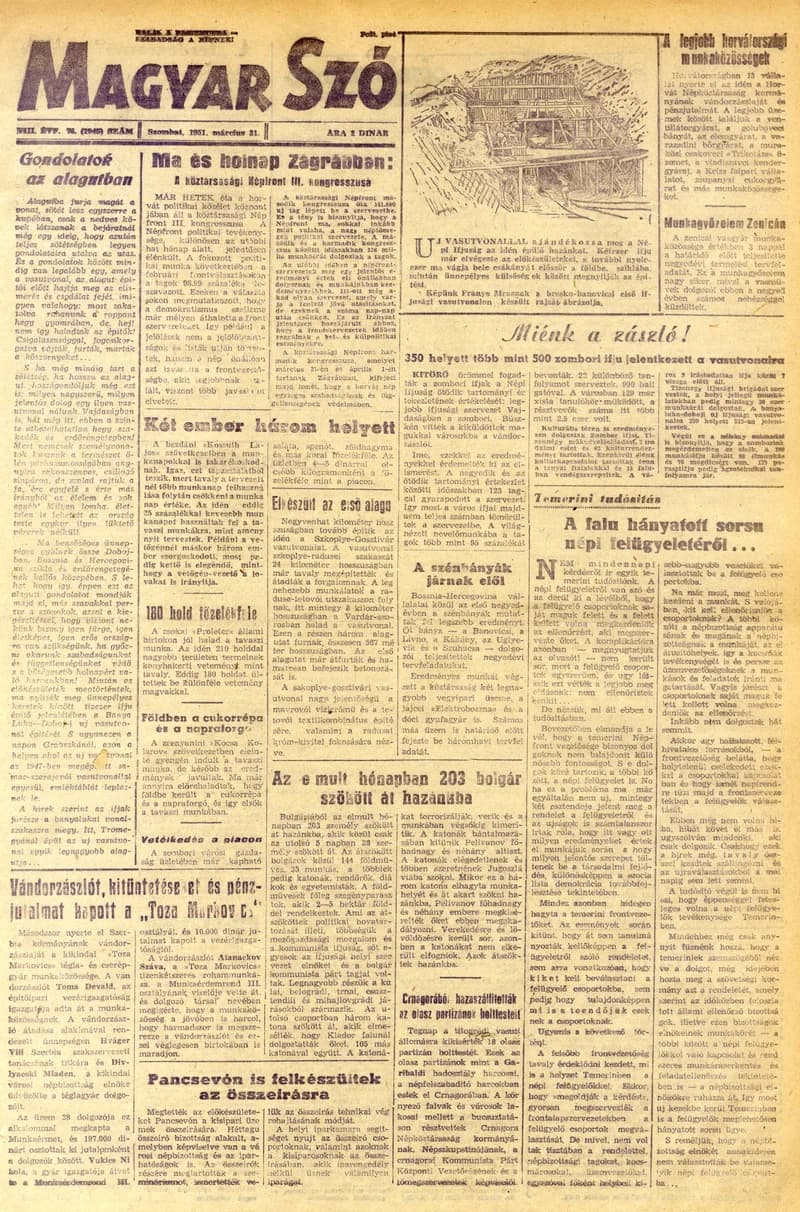 Magyar Szó, 8. évf. 1951. március 31. 76. sz. 1–4. oldal