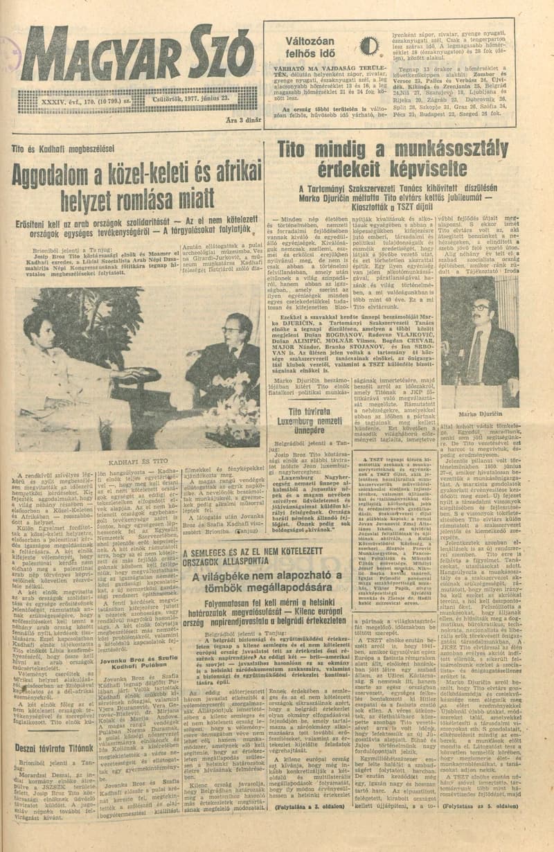 Magyar Szó, 34. évf. 1977. június 23. 170. sz.