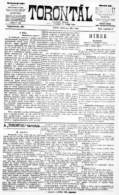 Torontál, 26. évf. 1897. augusztus 3. 175. sz.