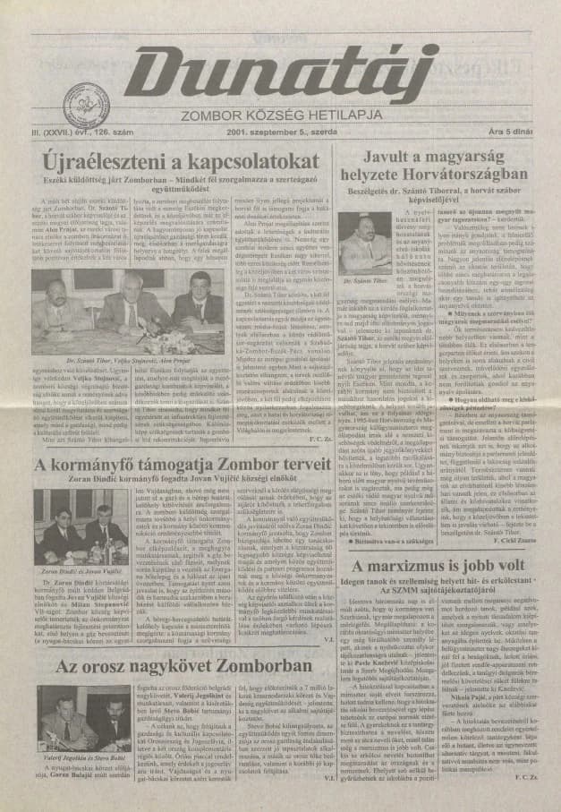 Dunatáj, 3. évf. 2001. szeptember 5. 126. sz.