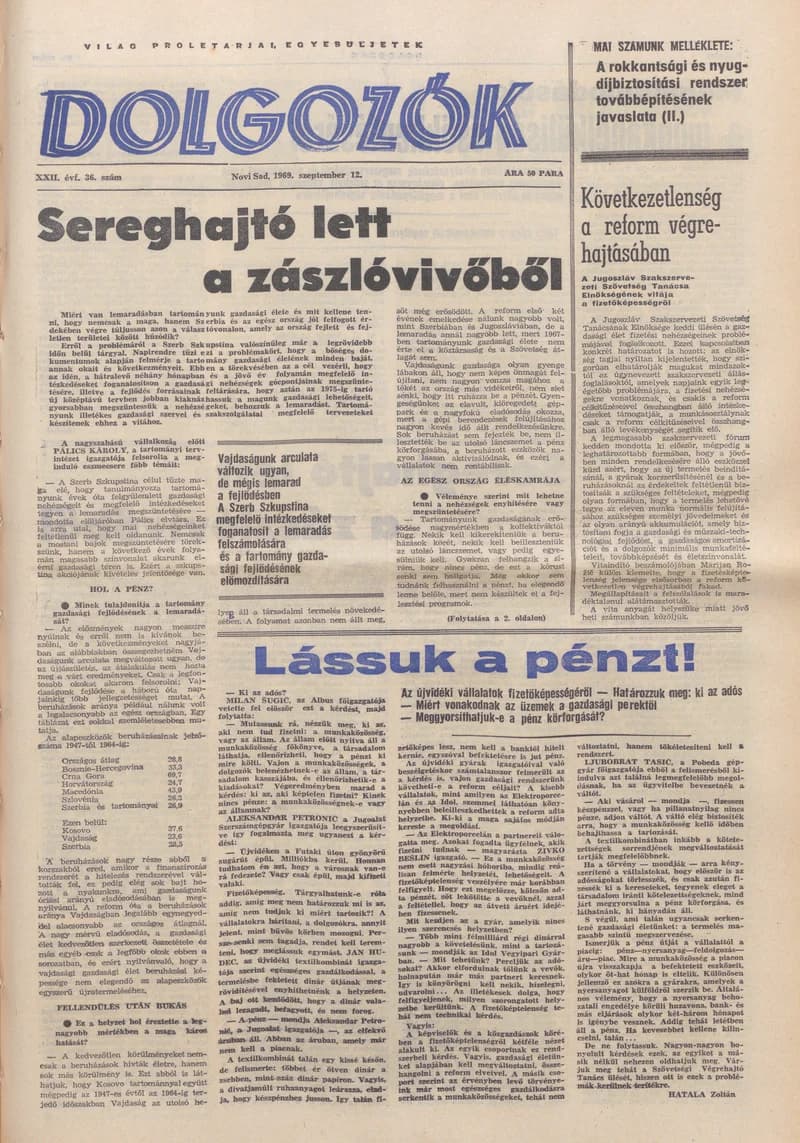 Dolgozók, 23. évf. 1969. szeptember 12. 36. sz.