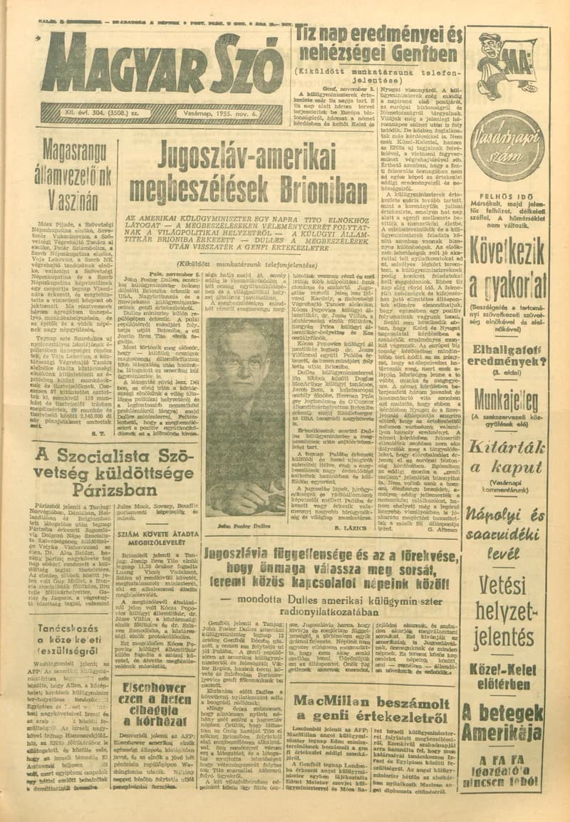 Magyar Szó, 12. évf. 1955. november 6. 304. sz. 1–14. oldal