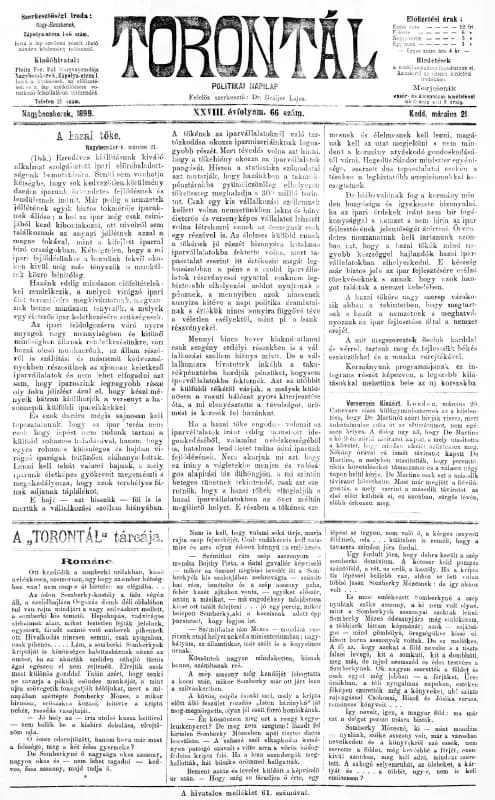 Torontál, 28. évf. 1899. március 21. 66. sz.
