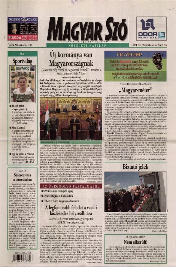 Magyar Szó, 67. évf. 2010. május 31. 123. sz. 1–16. oldal