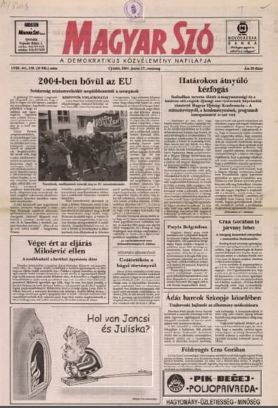 Magyar Szó, 58. évf. 2001. június 17. 139. sz. 1–28. oldal