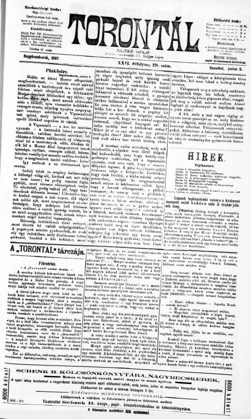 Torontál, 26. évf. 1897. június 5. 128. sz.