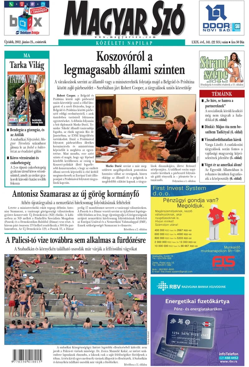 Magyar Szó, 69. évf. 2012. június 21. 141. sz. 1–20. oldal